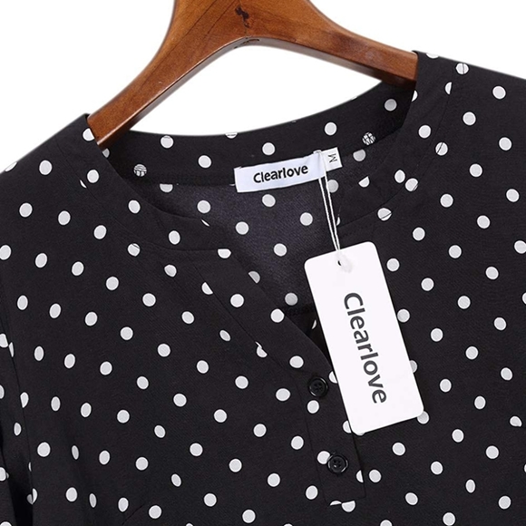 3/4 Sleeve V-neck Blouse 🔥 - Picture 3 of 10